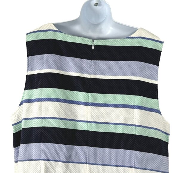 Talbots Dress 24W Sleeveless Striped Multicolored Cotton‎ Spandex NWT DR-1584 - Picture 5 of 9